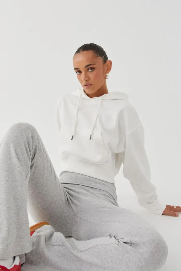 Clothing Supr Hoodies and Trackies Taylah Cropped Hoodie White