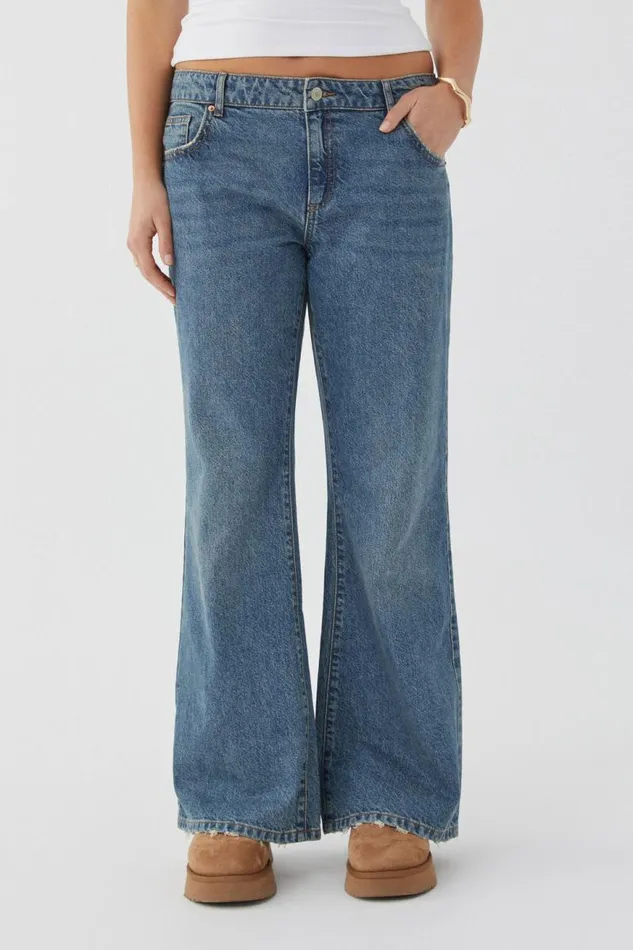 Clothing Supr Jeans Low Rise Bootleg Jean Garage Blue