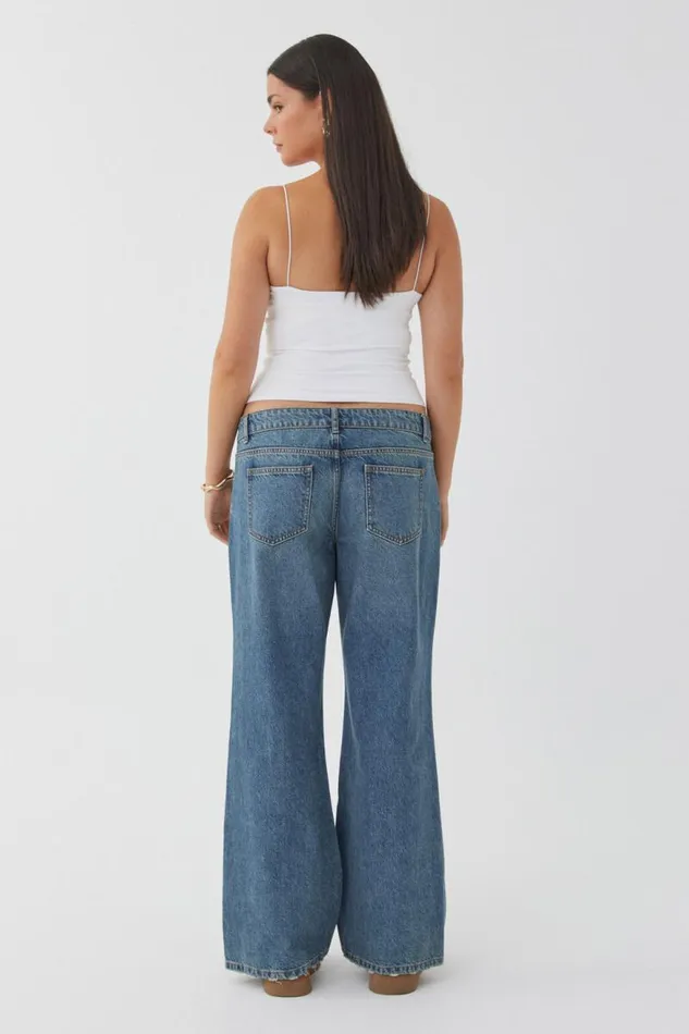 Clothing Supr Jeans Low Rise Bootleg Jean Garage Blue