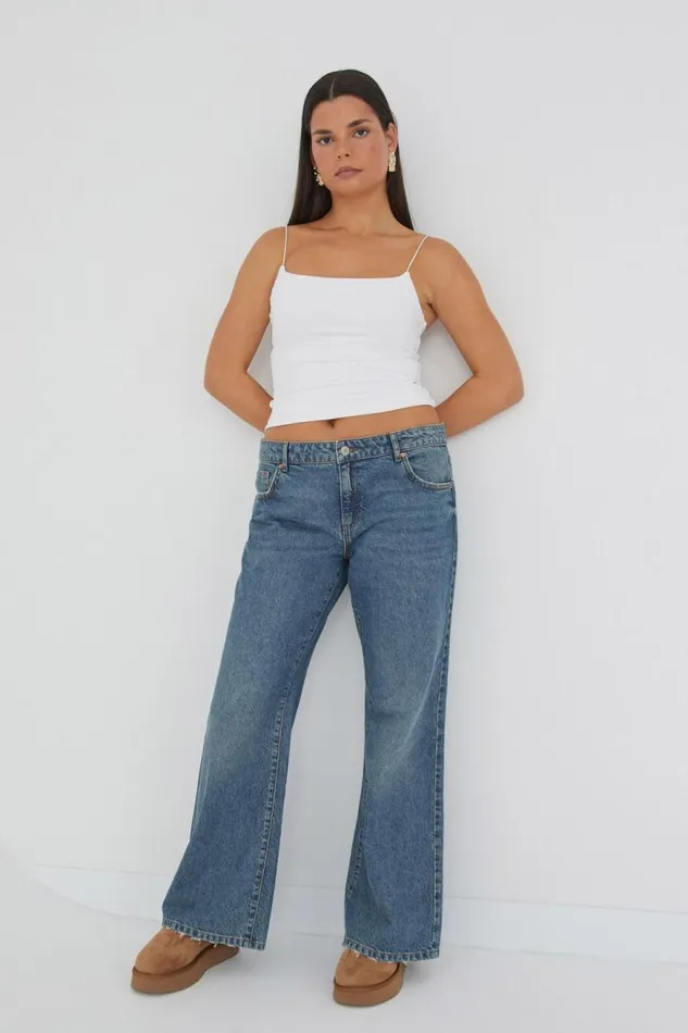 Clothing Supr Jeans Low Rise Bootleg Jean Garage Blue