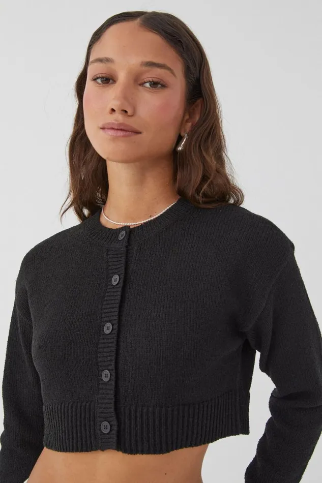 Clothing Supr Knitwear Daisy Knit Cardi Black