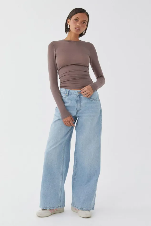 Clothing Supr Knitwear Margot Knit Long Sleeve Top Brown Carob