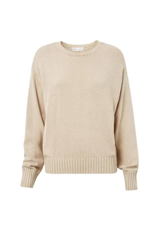 Clothing Supr Knitwear Zoey Crew Neck Jumper London Beige