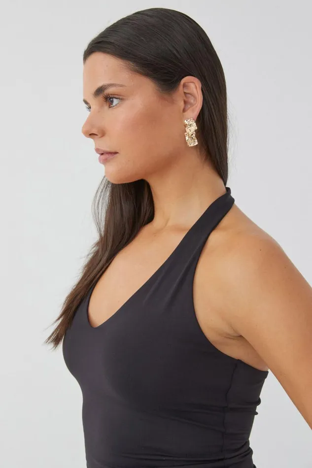 Clothing Supr Luxe Essentials Luxe Halter Top Black