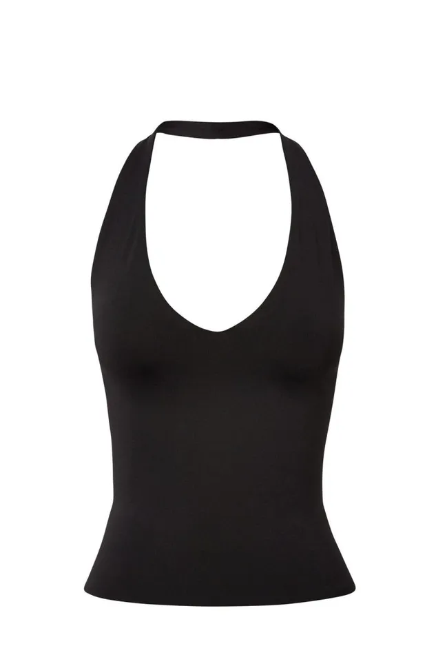Clothing Supr Luxe Essentials Luxe Halter Top Black
