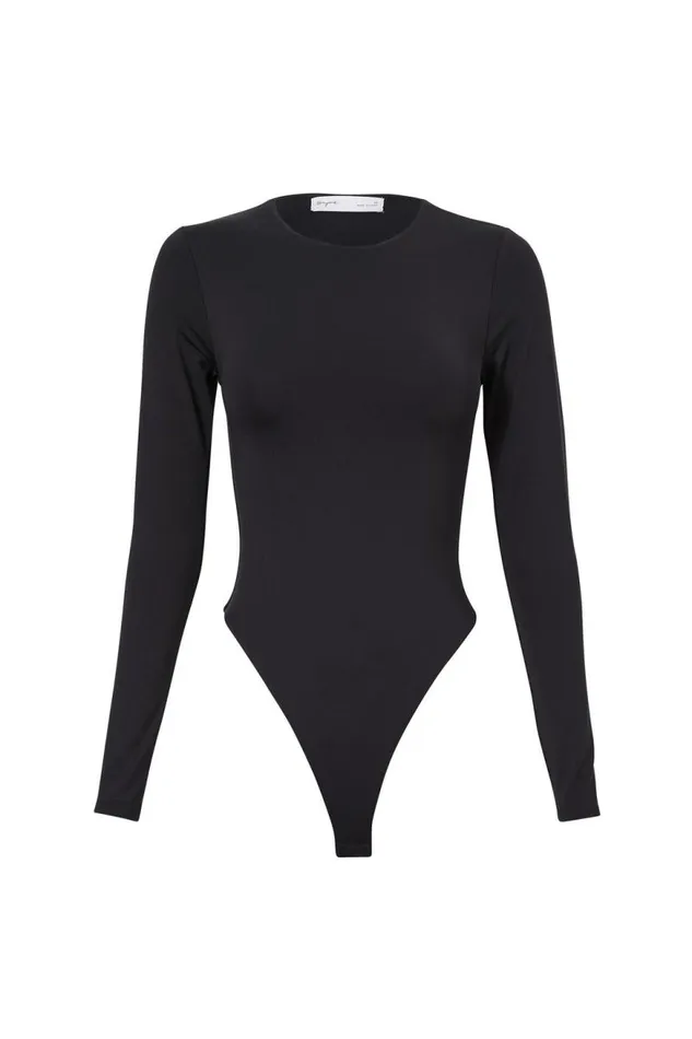 Clothing Supr Luxe Essentials Luxe Long Sleeve Bodysuit Black