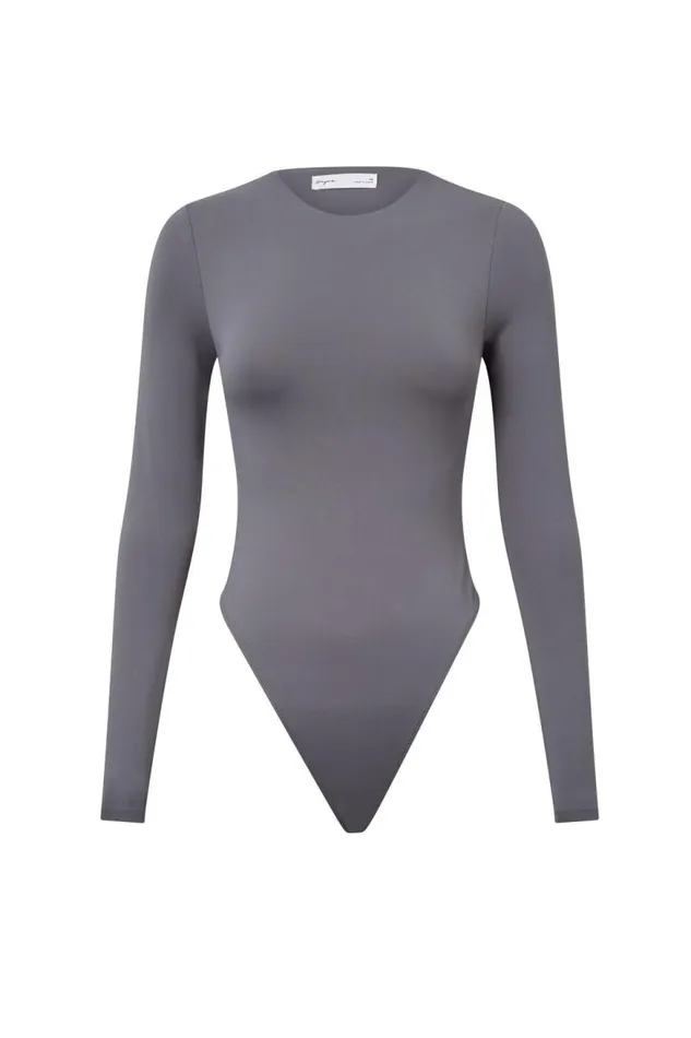 Clothing Supr Luxe Essentials Luxe Long Sleeve Bodysuit Iron Grey