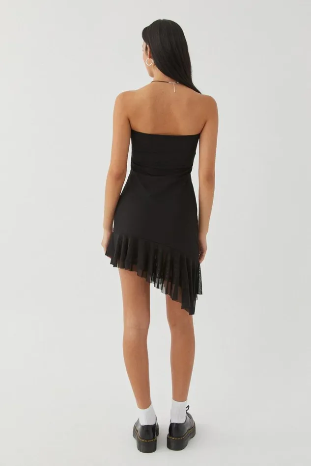 Clothing Supr Mini Dresses Hazel Strapless Mesh Dress Black