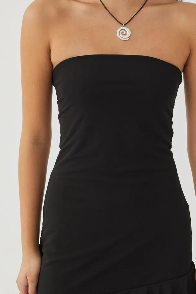 Clothing Supr Mini Dresses Hazel Strapless Mesh Dress Black