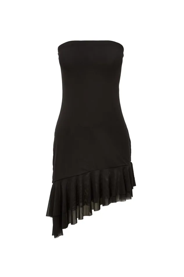 Clothing Supr Mini Dresses Hazel Strapless Mesh Dress Black