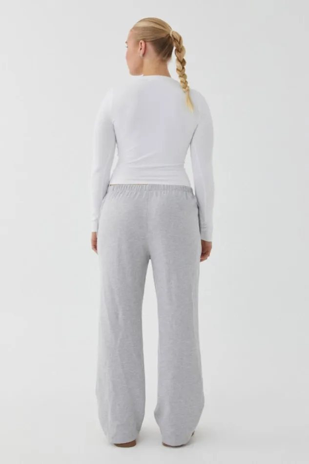 Clothing Supr Pants Relaxed Wide Leg Track Pant Silver Grey Marle