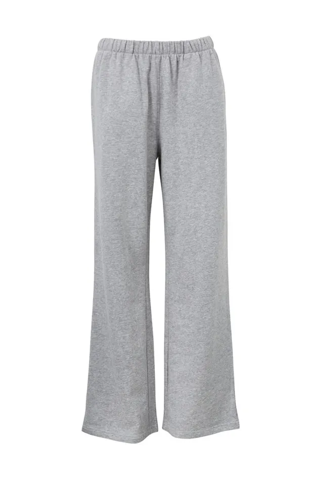Clothing Supr Pants Relaxed Wide Leg Track Pant Silver Grey Marle