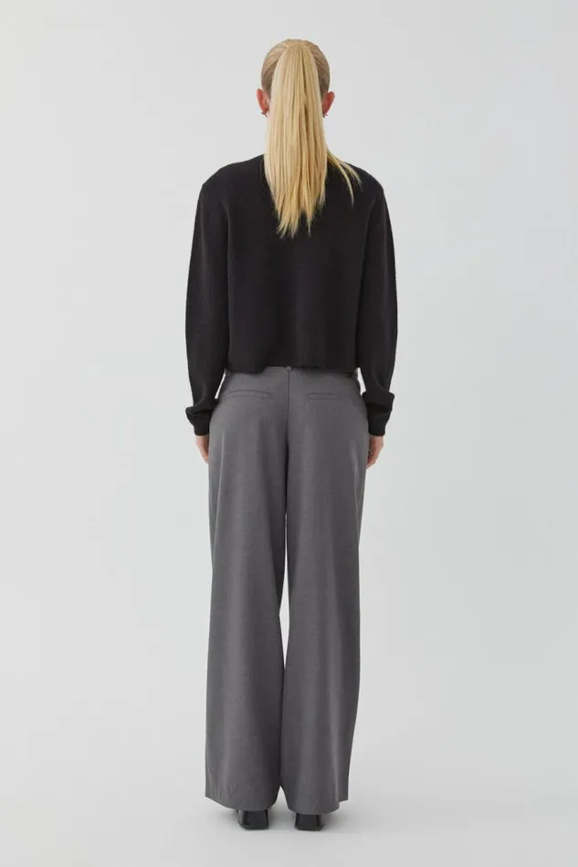 Clothing Supr Pants Vienna Wide Leg Pant Charcoal Marle