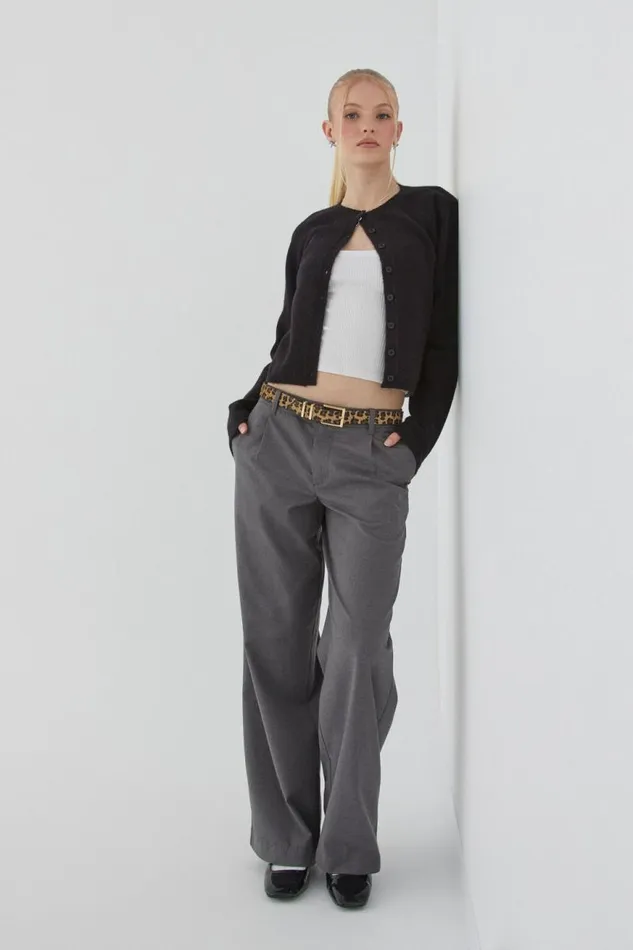 Clothing Supr Pants Vienna Wide Leg Pant Charcoal Marle