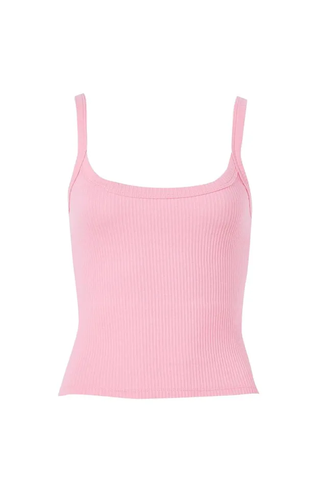 Clothing Supr Tank Tops Riri Scoop Neck Tank Bubblegum