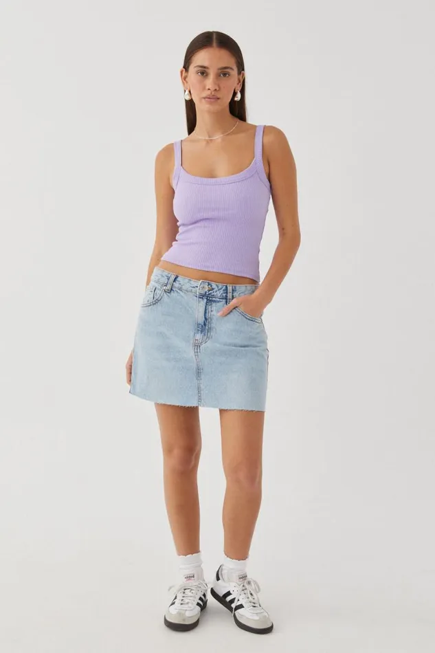Clothing Supr Tank Tops Riri Scoop Neck Tank Soft Lilac
