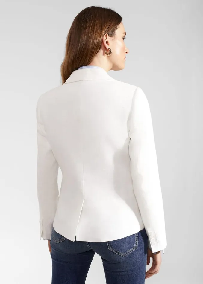 Coats and Jackets Women HOBBS Blake Linen Jacket Ivory