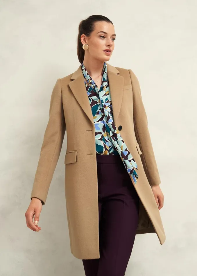 Coats and Jackets Women HOBBS Cavendish Wool Coat Hobbs Camel