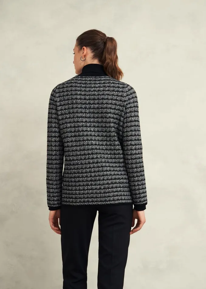 Coats and Jackets Women HOBBS Dita Knitted Coatigan Black Ivory