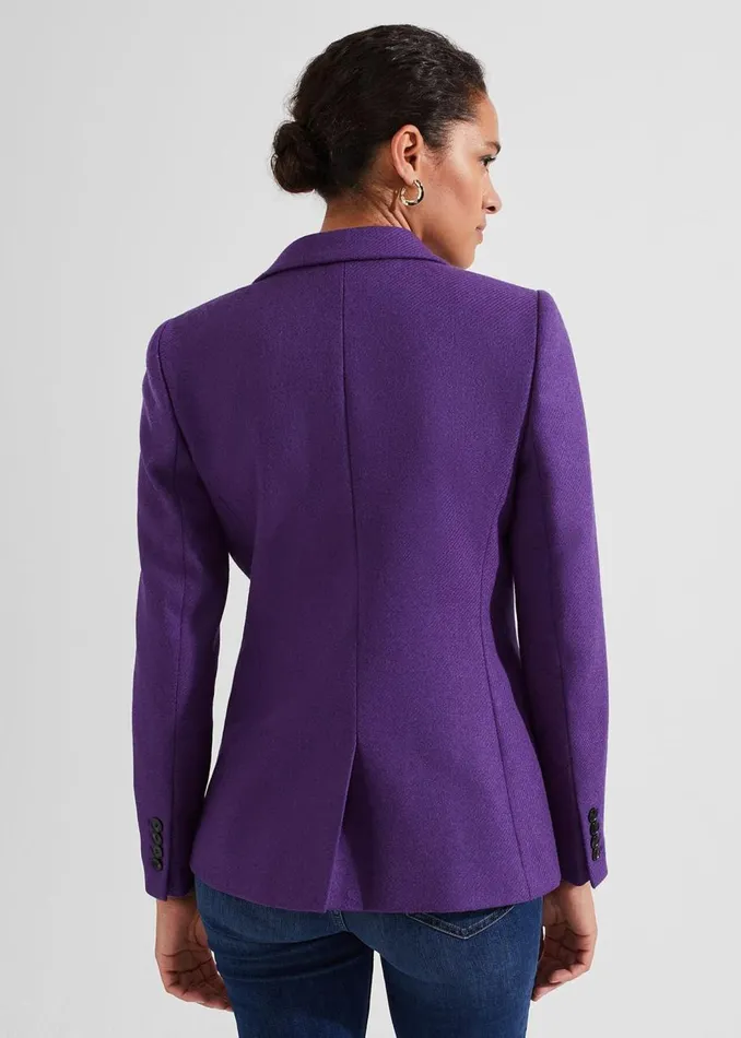 Coats and Jackets Women HOBBS Jess Wool Jacket Indigo Purple