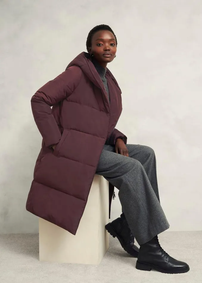 Coats and Jackets Women HOBBS Petite Darla Puffer Wine