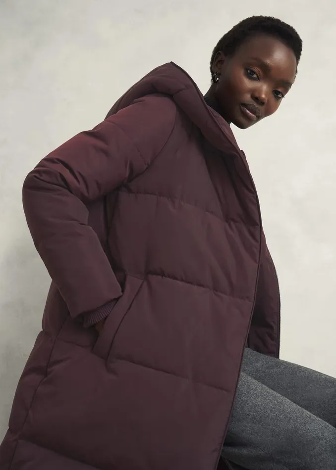 Coats and Jackets Women HOBBS Petite Darla Puffer Wine