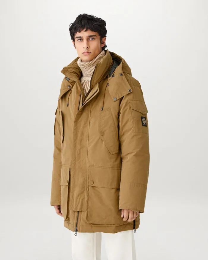 Coats and Parkas Men Belstaff Dispatch Parka Glaze Yellow Coats and Parkas Men Belstaff Dispatch Parka Glaze Yellow