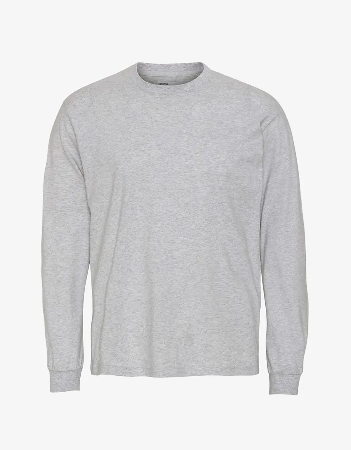 Colorfulstandard Long Sleeve Tops Women Oversized Organic LS TShirt 8211 Heather Grey
