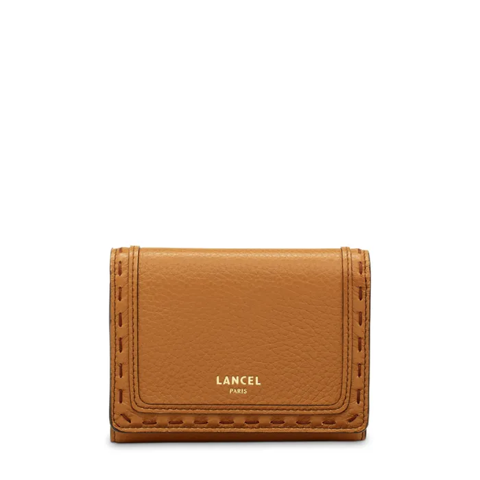 Compact Medium Wallet With Flap Camel Women Lancel Wallet