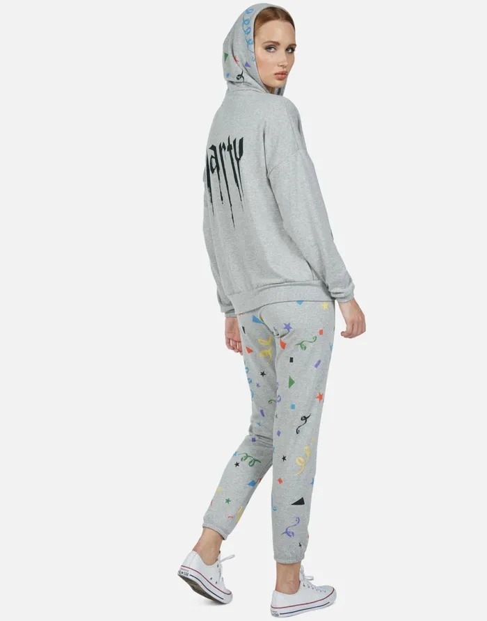Corinne Happy Party Heather Grey Women039s Lauren Moshi Hoodies