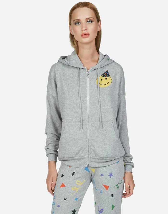 Corinne Happy Party Heather Grey Women039s Lauren Moshi Hoodies