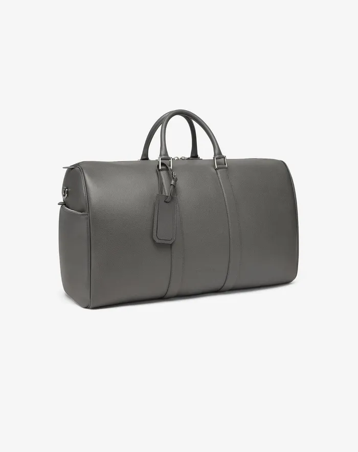 Corneliani Bags And Small Leather Goods Grey Leather Boston Bag For Men 8211 Men