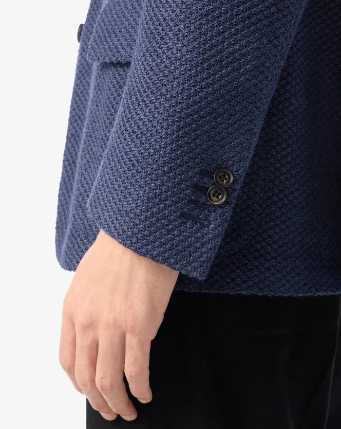 Corneliani Jackets Blue Jumperlike Wool Jacket For Men 8211 Men