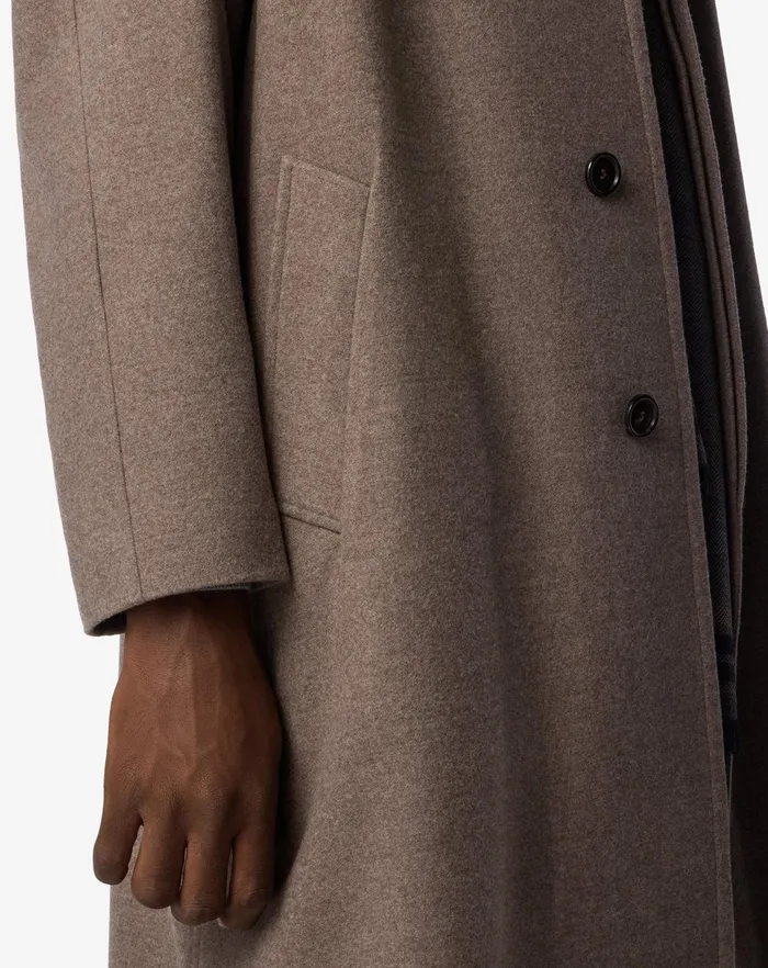 Corneliani Outerwear And Coats Beige Soft Super 180s Wool Coat For Men 8211 Men