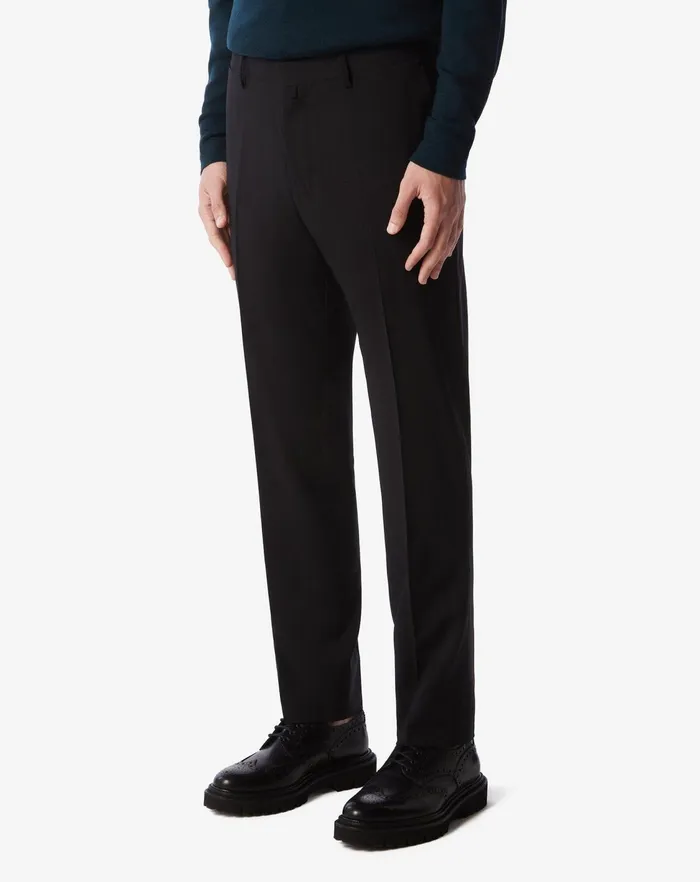 Corneliani Pants Black Tropical Wool Stretch Chino Trousers 8211 Men