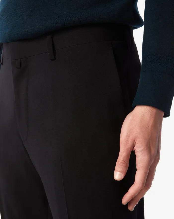 Corneliani Pants Black Tropical Wool Stretch Chino Trousers 8211 Men