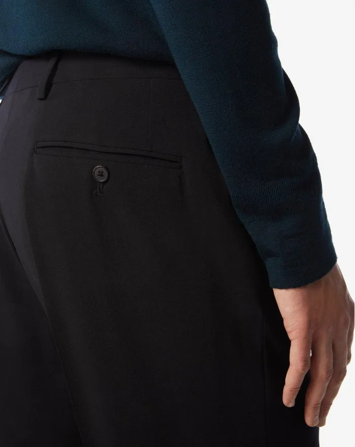 Corneliani Pants Black Tropical Wool Stretch Chino Trousers 8211 Men