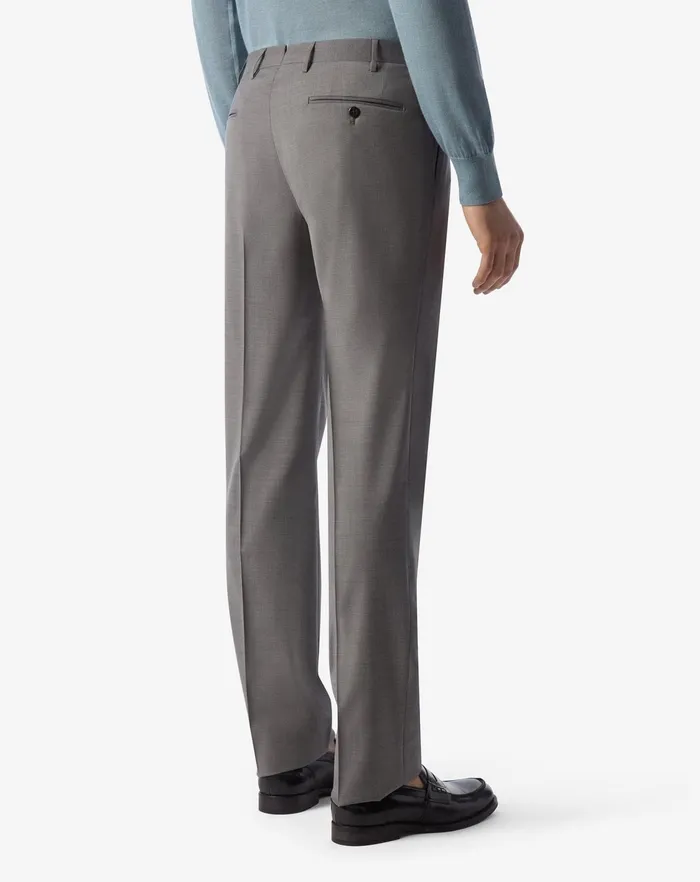 Corneliani Pants Medium Grey 120039s Stretch Wool Trousers 8211 Men
