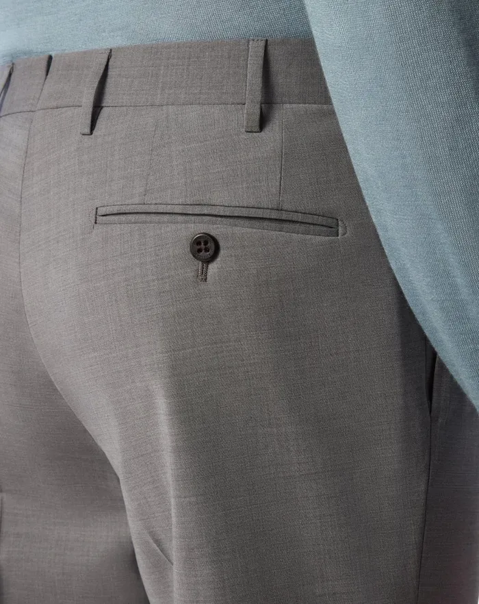 Corneliani Pants Medium Grey 120039s Stretch Wool Trousers 8211 Men