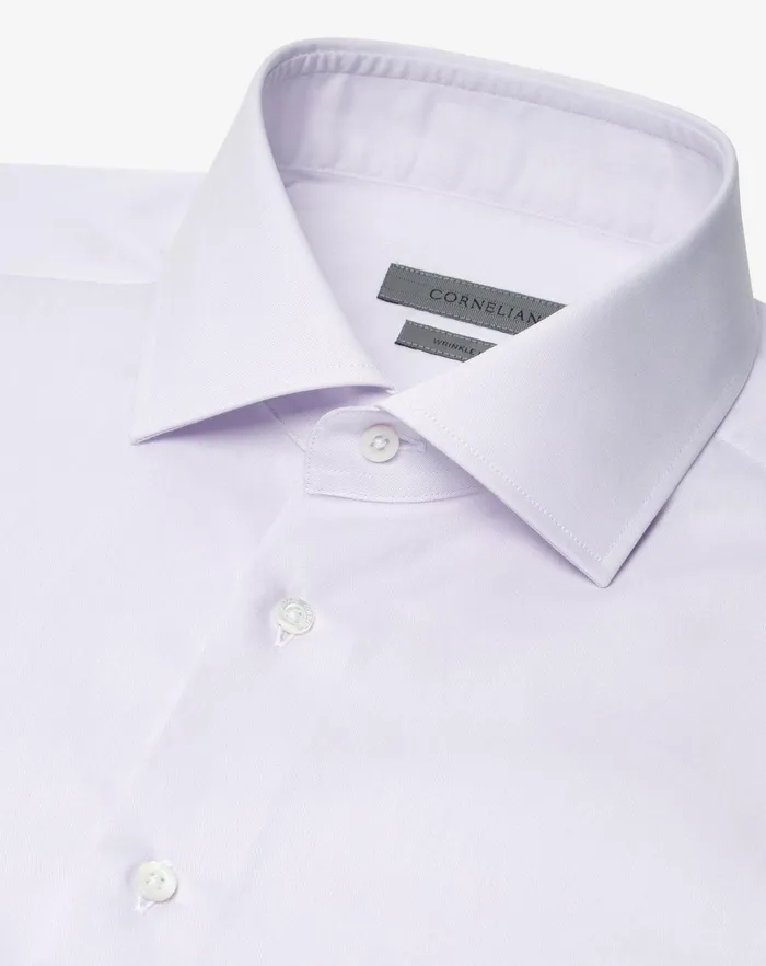 Corneliani Shirts Lilac Cotton Twill Shirt 8211 Men