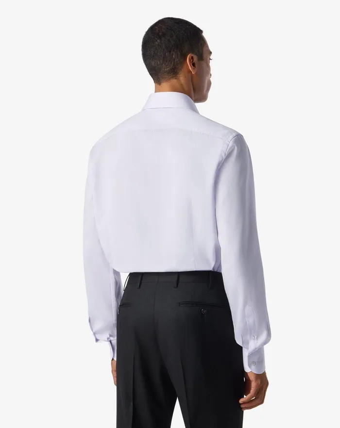 Corneliani Shirts Lilac Cotton Twill Shirt 8211 Men