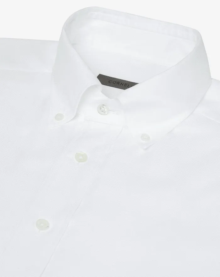 Corneliani Shirts White Royal Oxford Cotton Shirt For Men 8211 Men