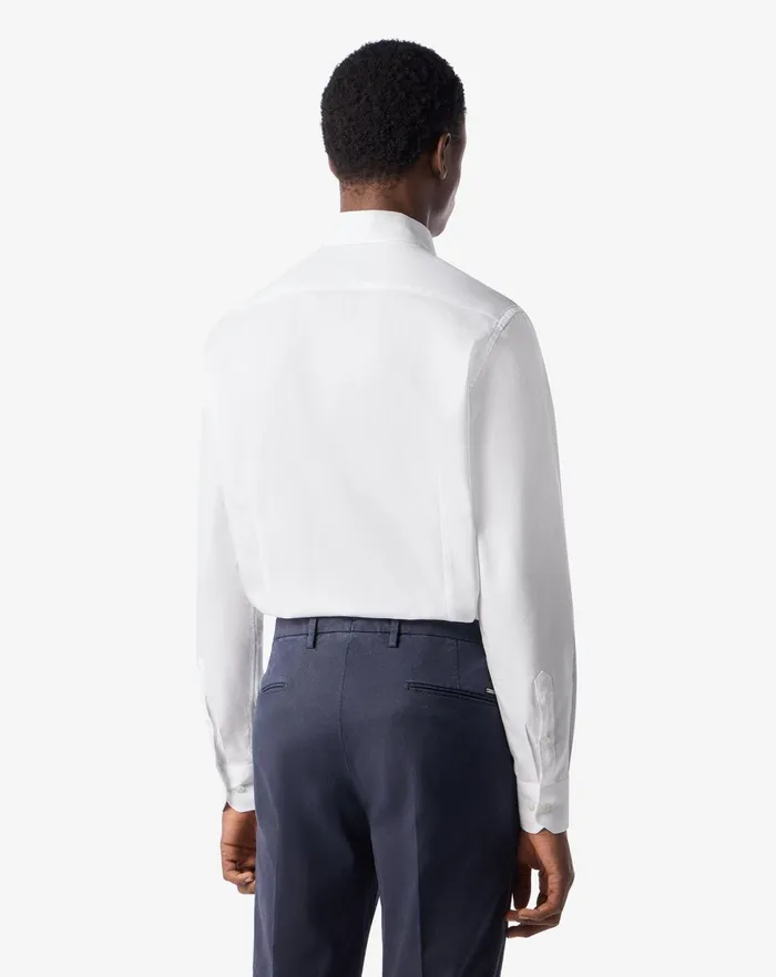 Corneliani Shirts White Royal Oxford Cotton Shirt For Men 8211 Men