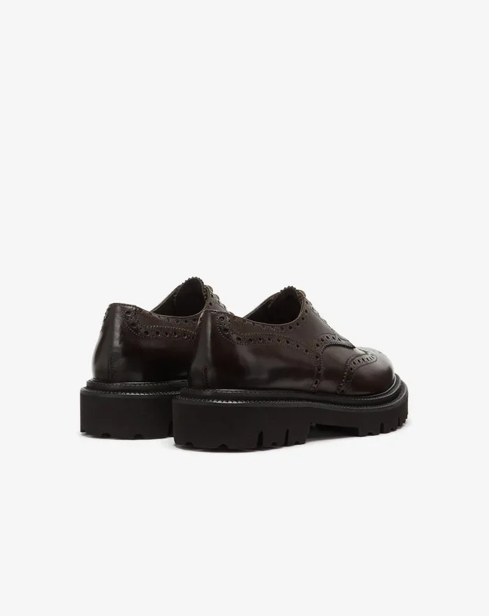Corneliani Shoes Brown Derby Calfskin Derby Shoes 8211 Men