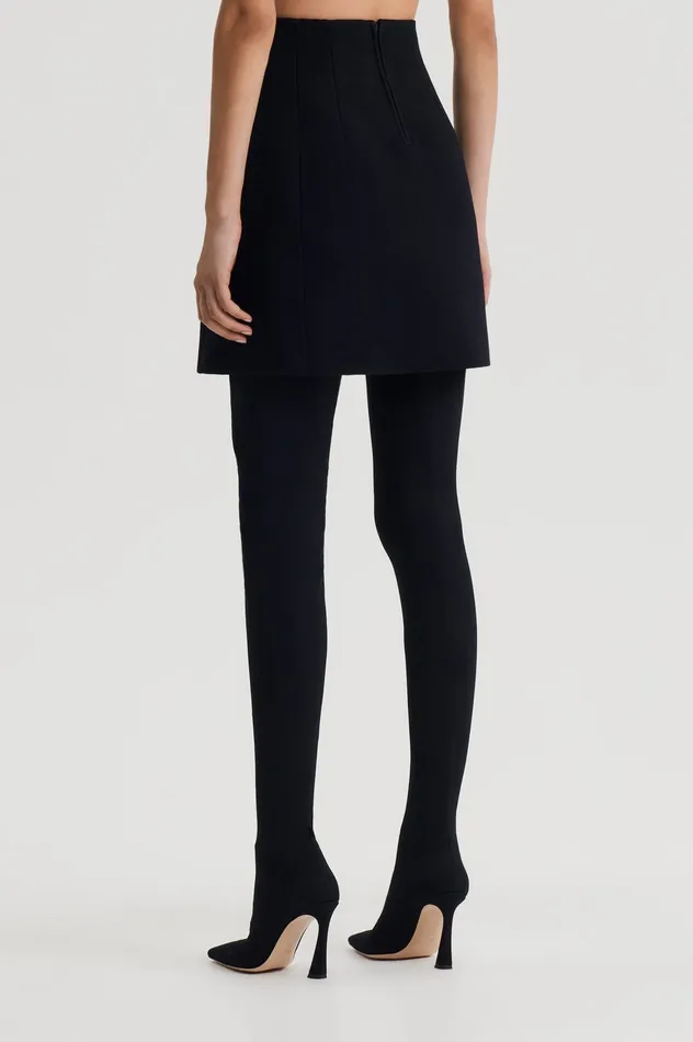 CREPE KNIT PEPLUM SKIRT BLACK Skirts Scanlan Theodore Women