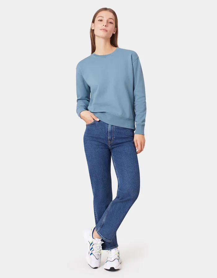 Crewneck Sweatshirts Women Classic Organic Crew 8211 Soft Yellow Colorfulstandard Women