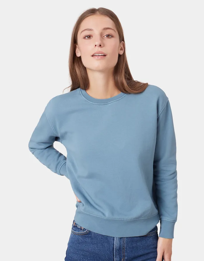 Crewneck Sweatshirts Women Classic Organic Crew 8211 Soft Yellow Colorfulstandard Women