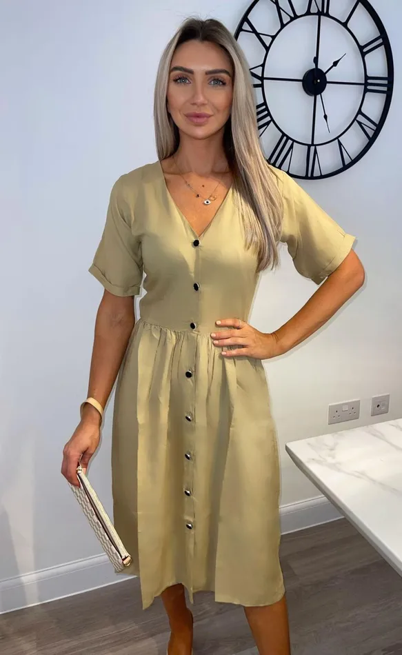 Cristy V Neck Smock Shirt Dress Women Missfiga Skater Dresses Cristy V Neck Smock Shirt Dress Women Missfiga Skater Dresses