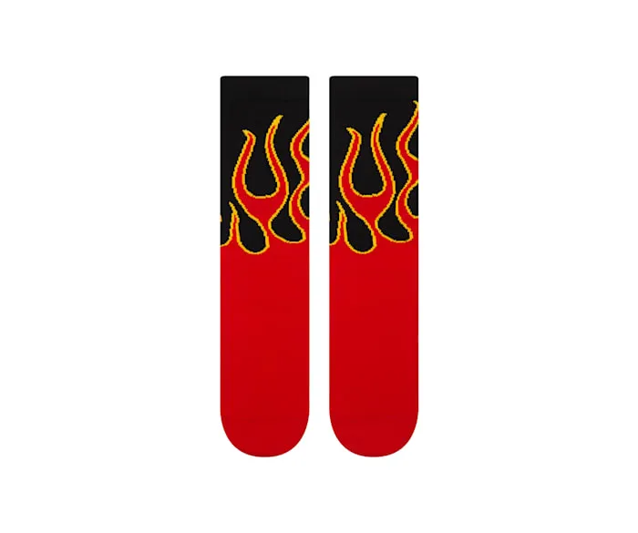CrocSocks Flame Crew Varsity Red Black MenWomen Crocs Socks