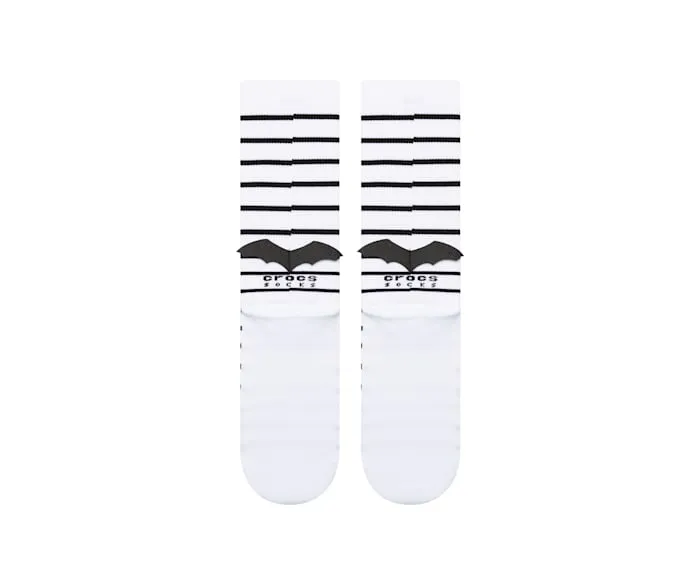 CrocsSocks Bat Crew Black White MenWomen Crocs Socks